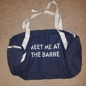 New "Meet Me At The Barre" denim gym bag