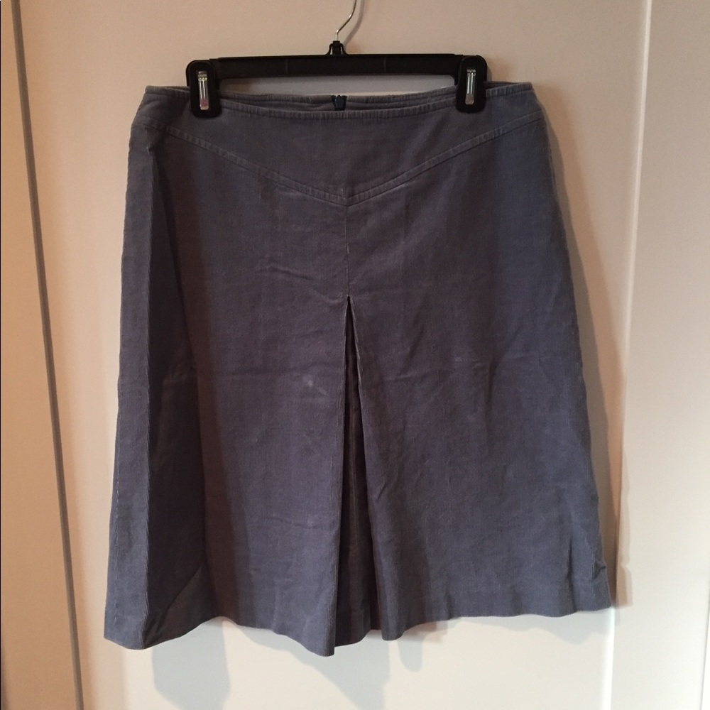 November Sale!! Blue-grey A-line corduroy skirt