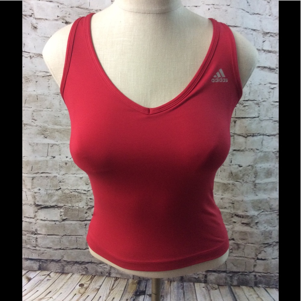 Adidas Red Athletic Top Small
