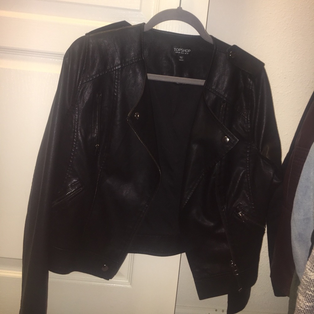 Topshop Pho Leather Jacket