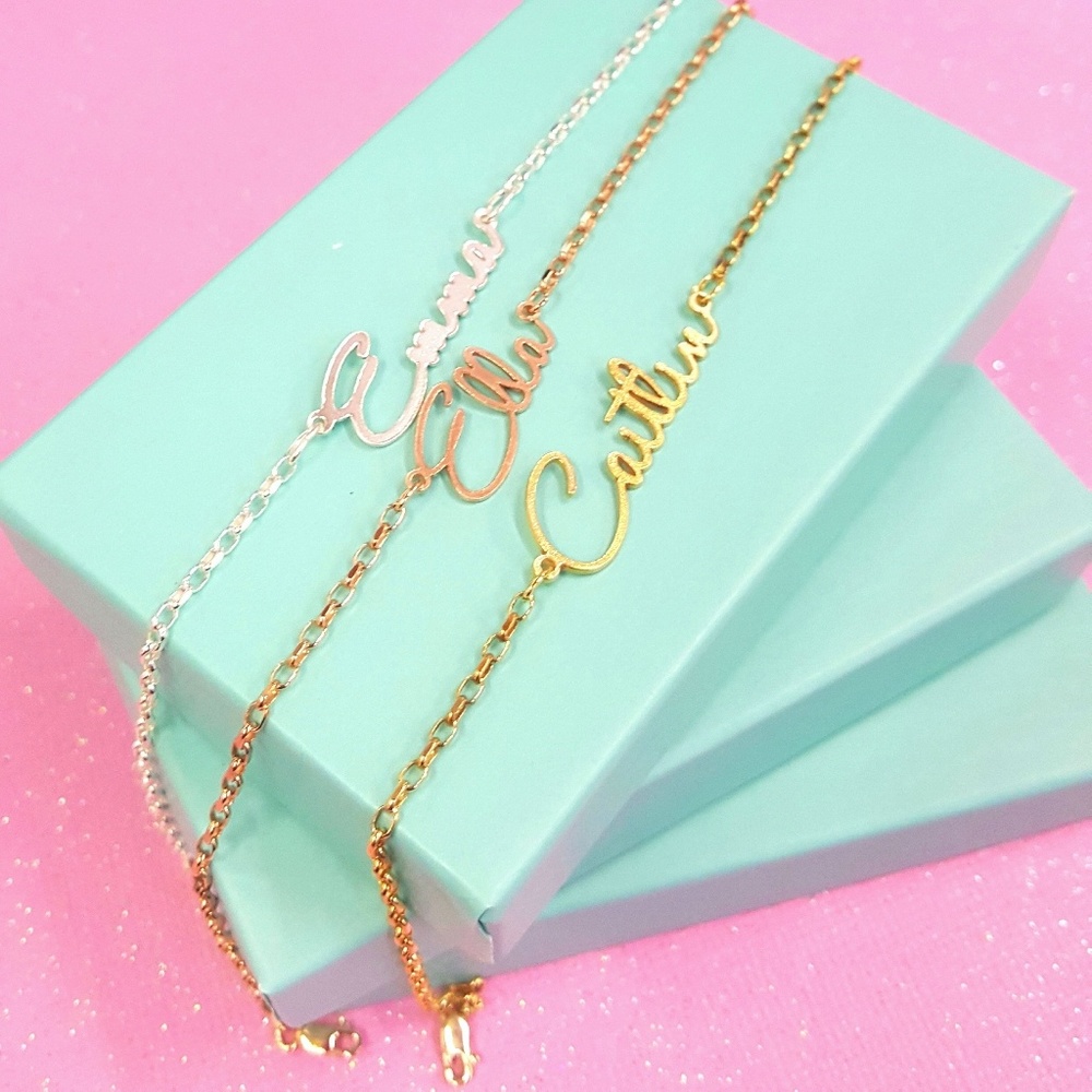 Personalized name bracelets