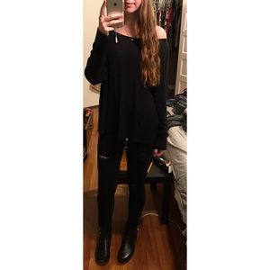 Oversized Off The Shoulder Forever 21 Sweater, S