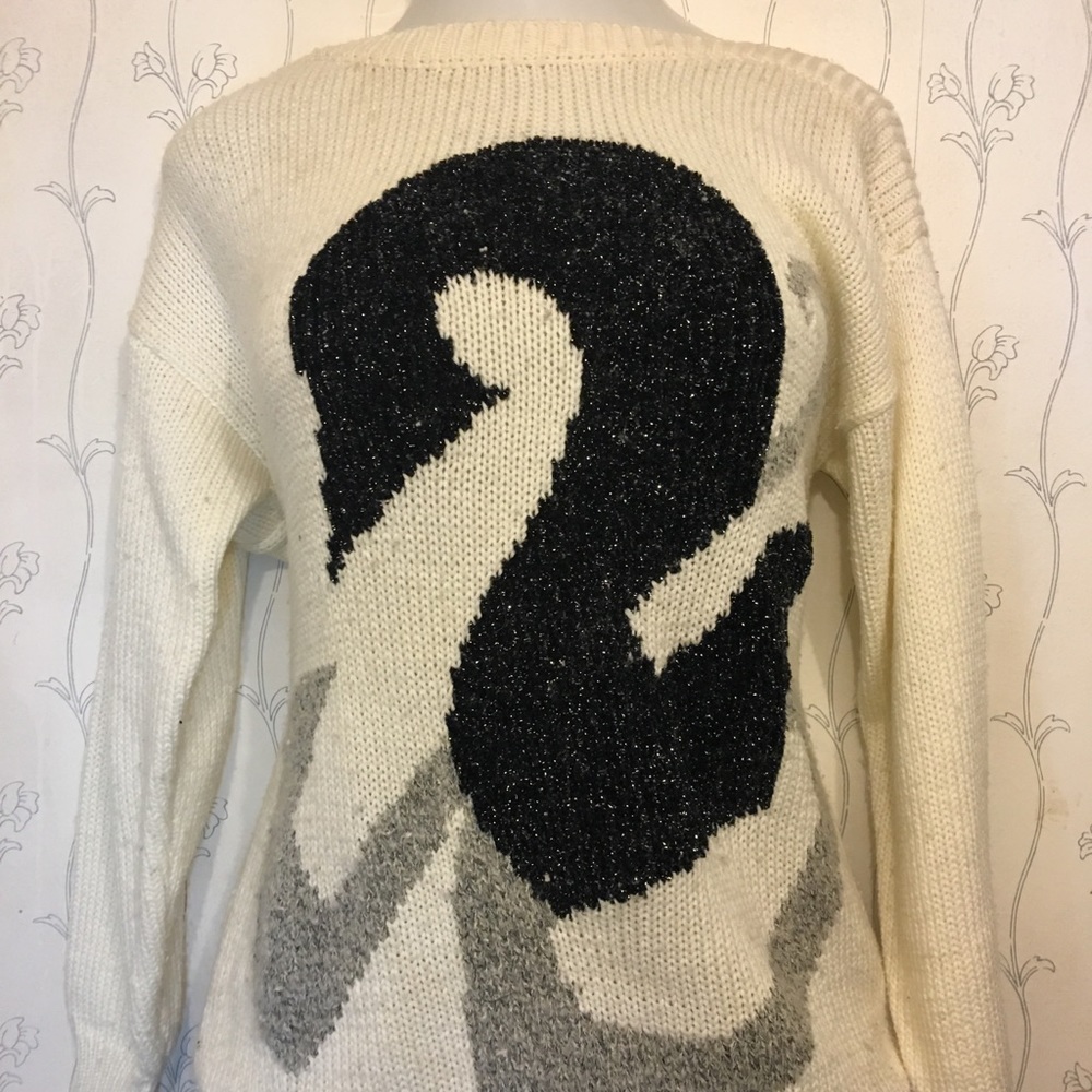 Alfred Moro Cream Sweater Gray & Black “2”- Small