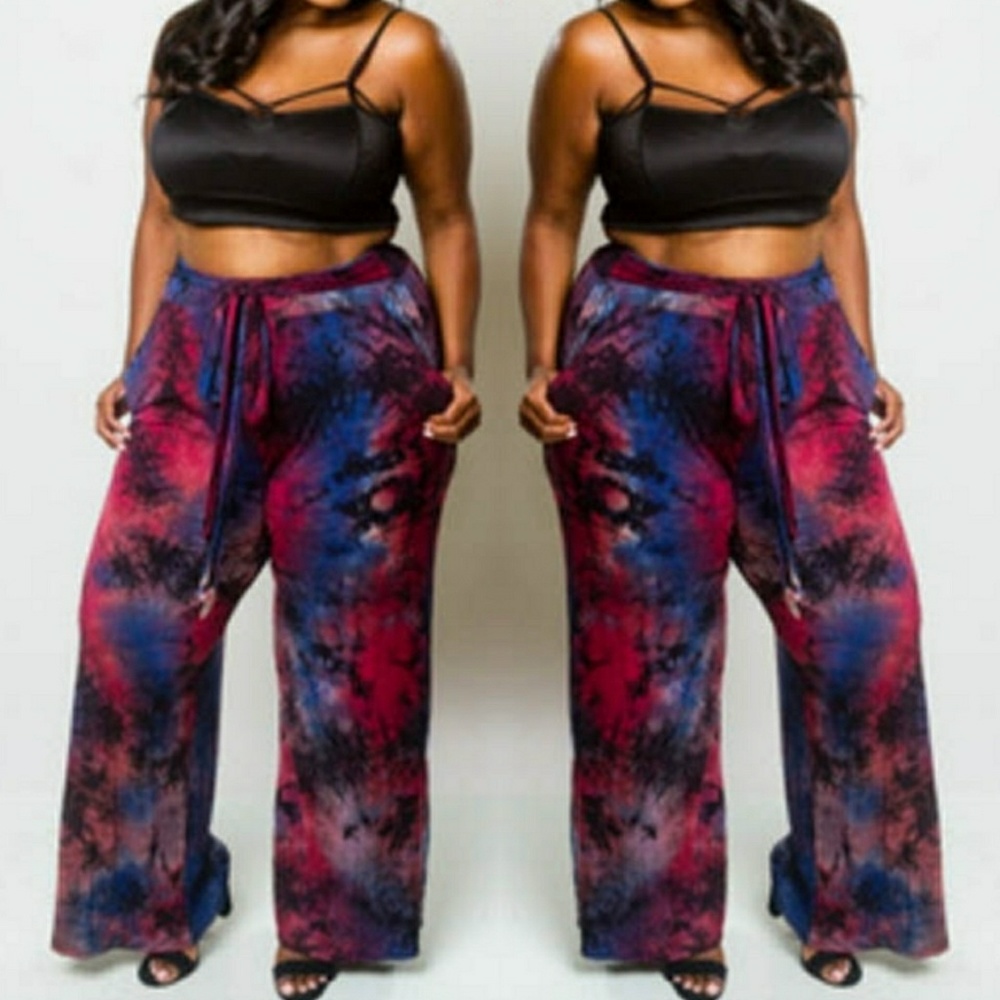 🆕Plussize Tie Dye Wide Leg pants