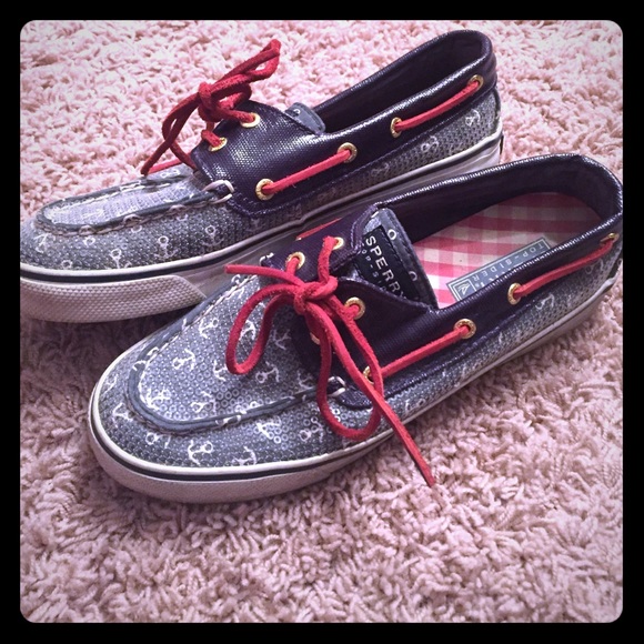 Red White and Blue Anchor Sperrys - Picture 1 of 3