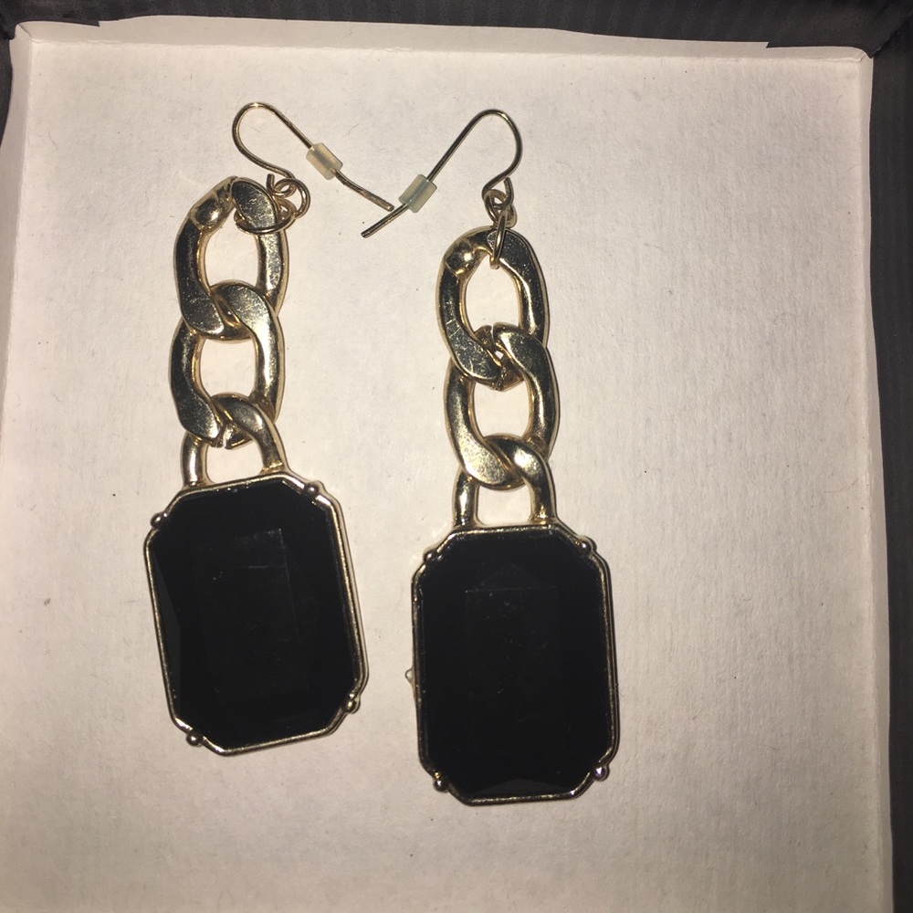 Black and Gold Earrings