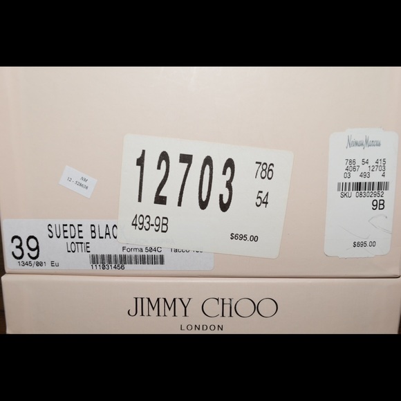 Jimmy Choo Black Suede Heels - Picture 7 of 8