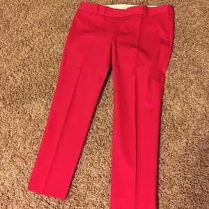 🐰J Crew Hot Pink 12 Petite Dress Cropped Pants🐰