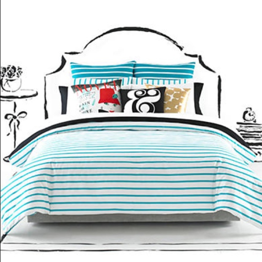 kate spade full/queen harbour stripe comforter set