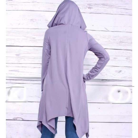 Last 2! Lilac hooded tunic top - Picture 3 of 6