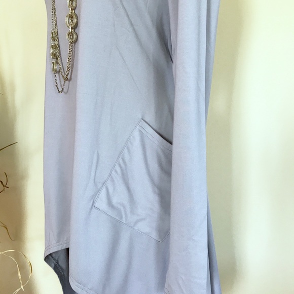 Last 2! Lilac hooded tunic top - Picture 5 of 6