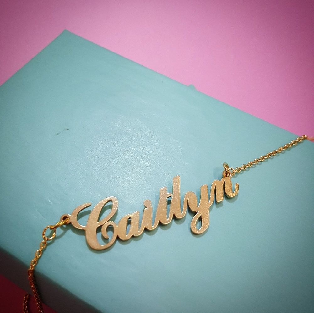 Personalized gold necklace