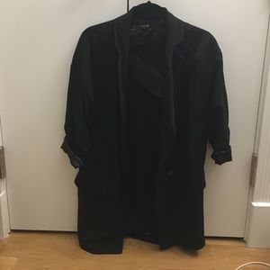 Zara black long line blazer
