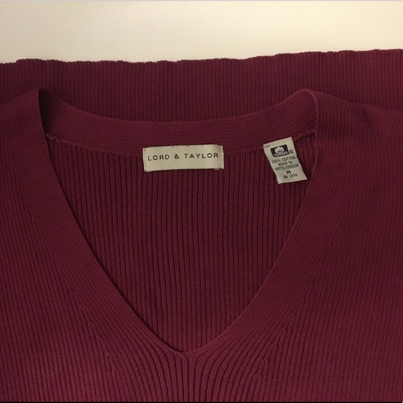 Lord & Taylor Sleeveless V-Neck Sweater Shell - Picture 7 of 7