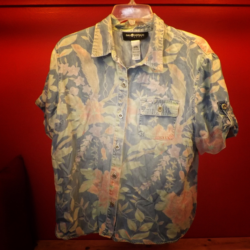 Sag Harbor Button Down Floral Shirt