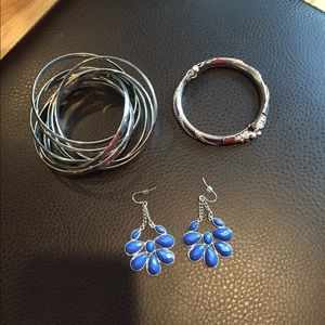 FINAL PRICE DROP!! Set of silver tone jewelry