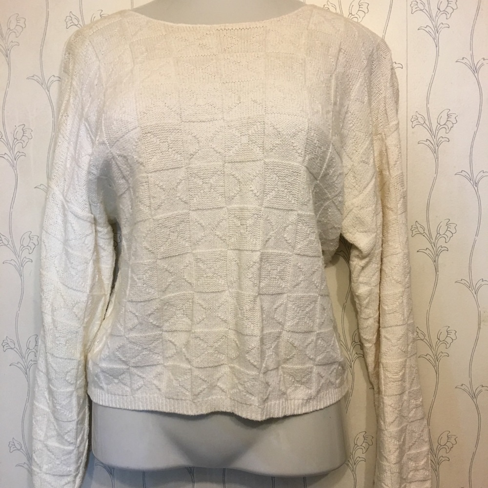 Women's Off White X Pattern Sweater - Medium