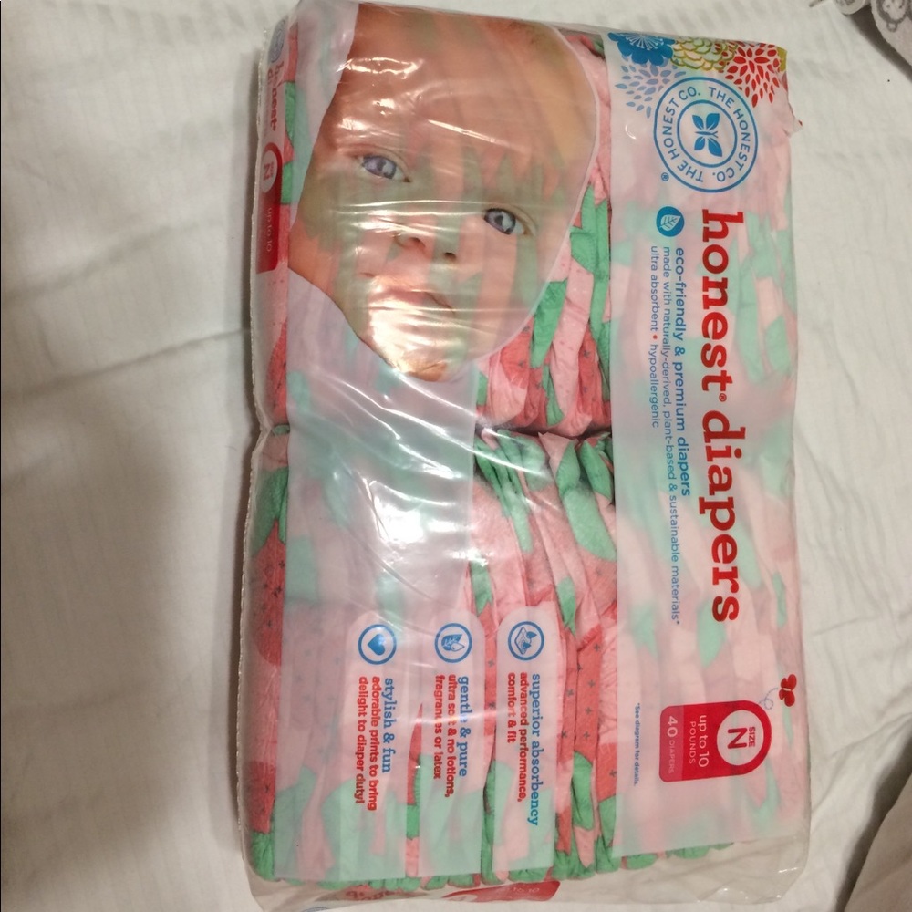 95 Newborn Honest co diapers