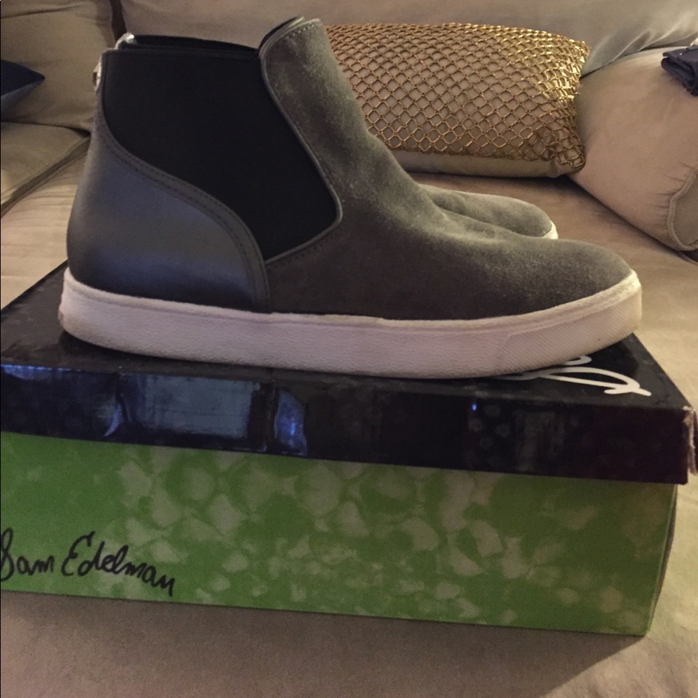 Sam Edelman grey slip on sneakers