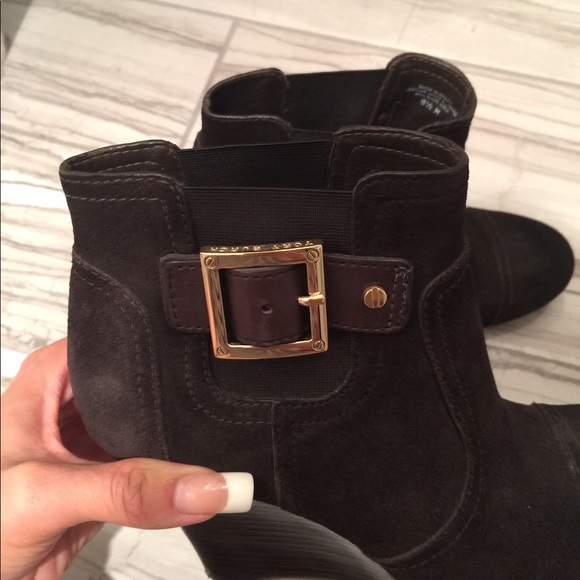 Tory Burch brown suede "Adrienne" wedge boooties - Picture 7 of 8