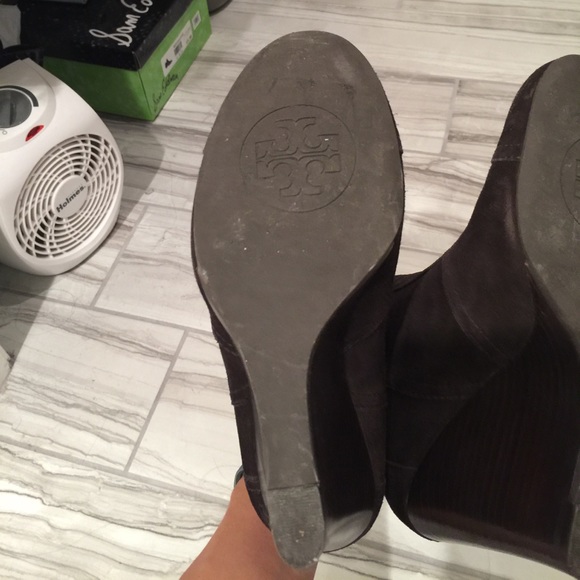 Tory Burch brown suede "Adrienne" wedge boooties - Picture 8 of 8