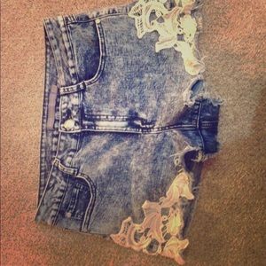 (Adorable) Lace Jean Shorts