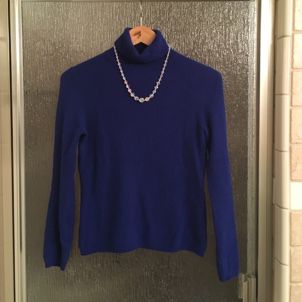 Cobalt blue cashmere sweater