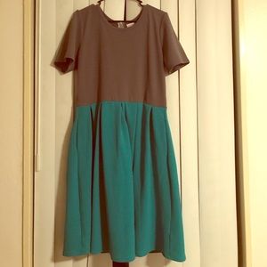 2XL LULAROE GREY/TEAL AMELIA
