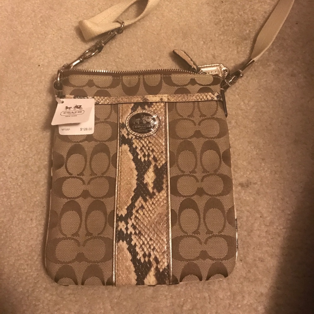 Coach snake skin bag