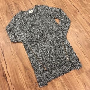 Sweater Dress with Zipper Detail