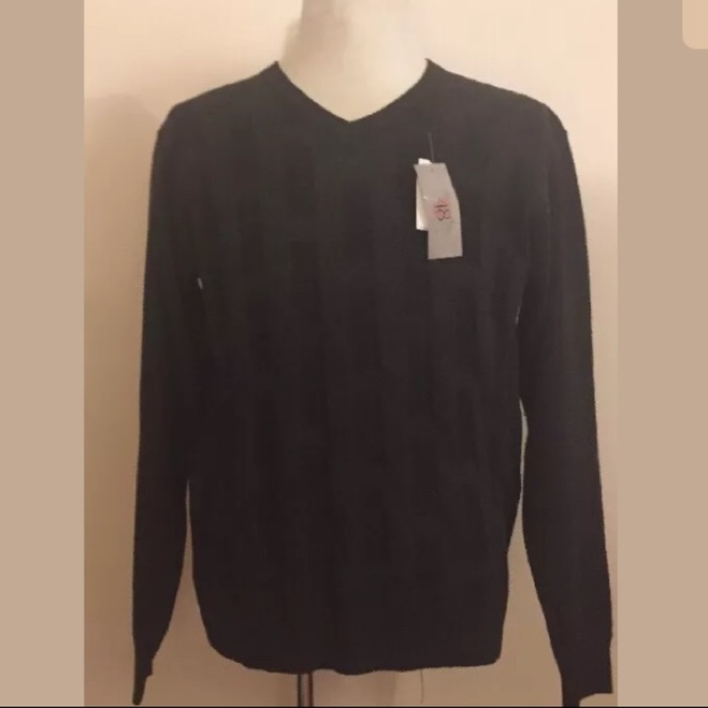 Men's XL Gray Line 48 V-Neck Sweater