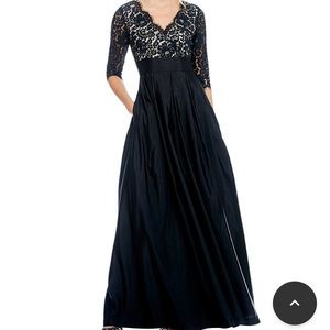 Long navy gown