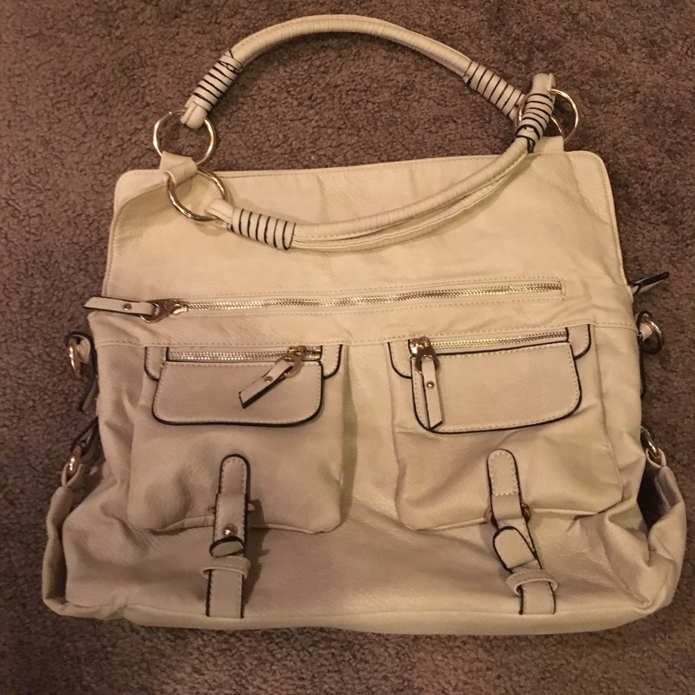 Cream Charming Charlie Oversized Shoulder Bag