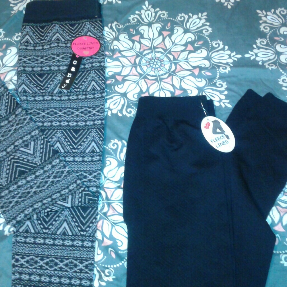 Bundle 2 prs Fleece lined Leggings - NWT