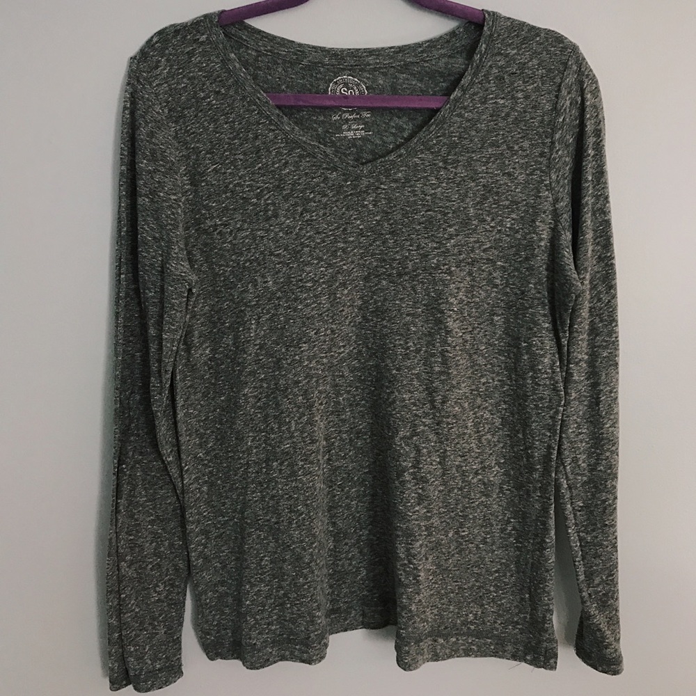 GREY LONG SLEEVE T