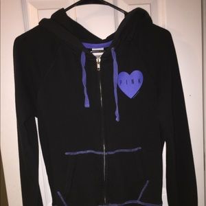 Size xsmall, vs pink zip up hoody.