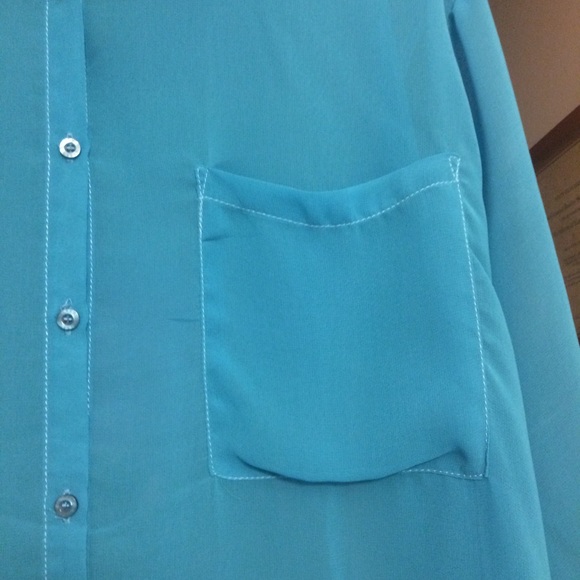 Garage teal Blouse - Picture 2 of 3