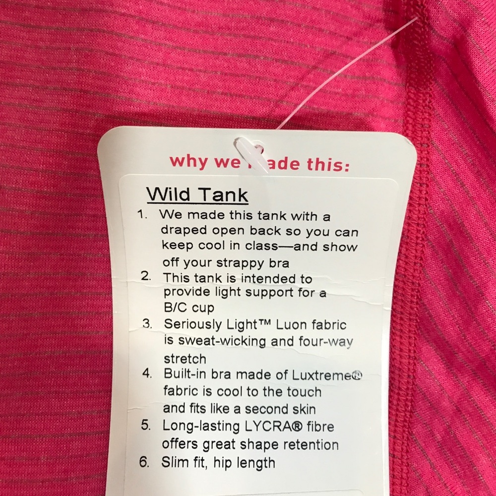 • Lululemon • Wild Tank Top Bon Bon Butterfly 4 - Picture 4 of 5