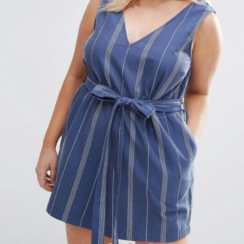 ASOS striped blue romper