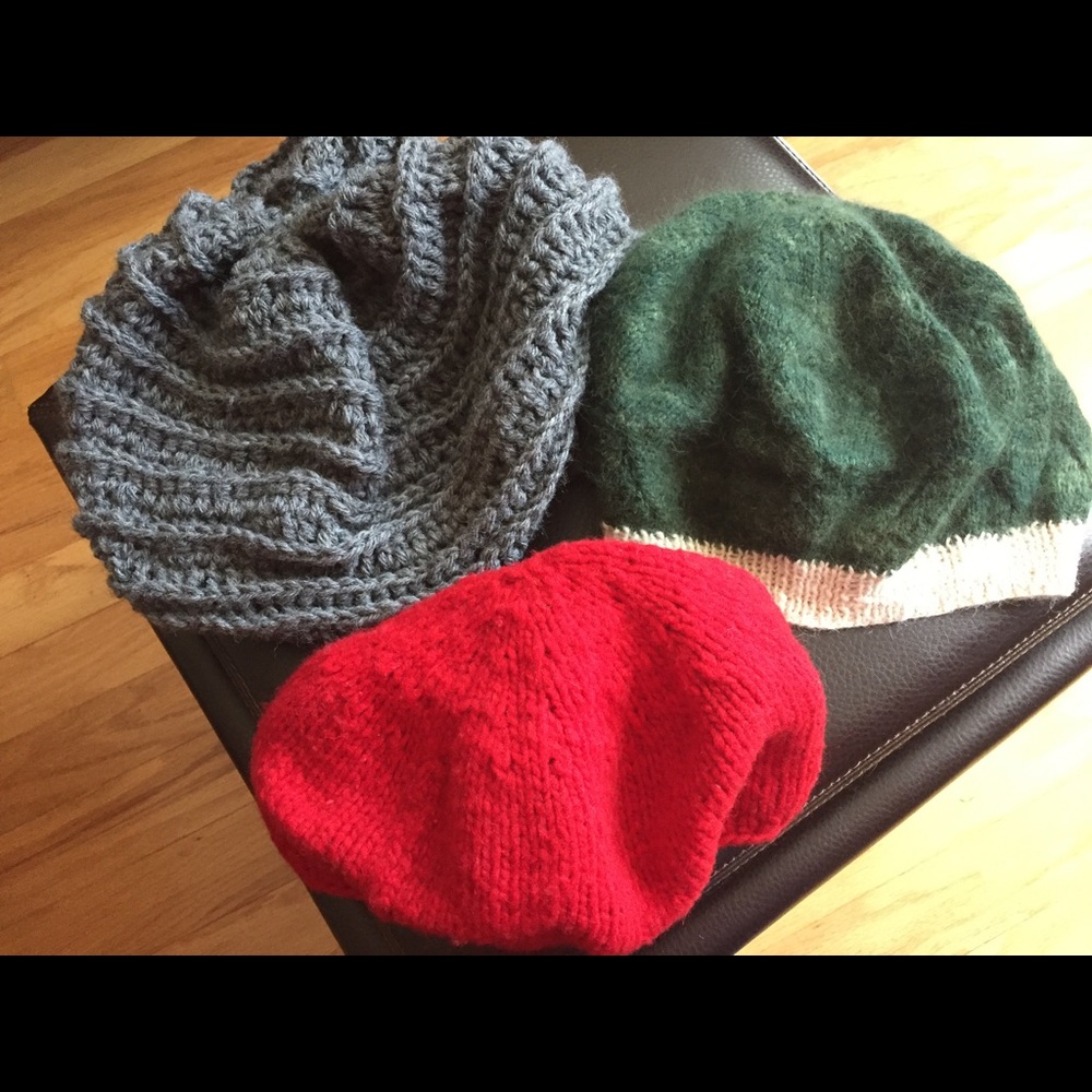 November Sale!! Set of 3 knit berets