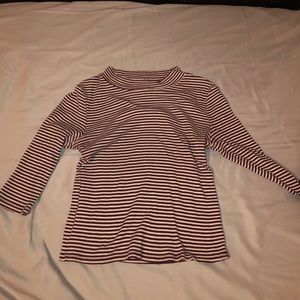 stripper red abs white top.