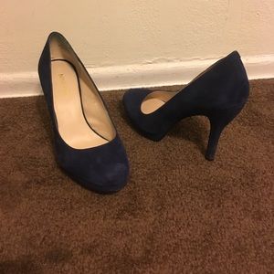 Navy Blue Suede Shoes