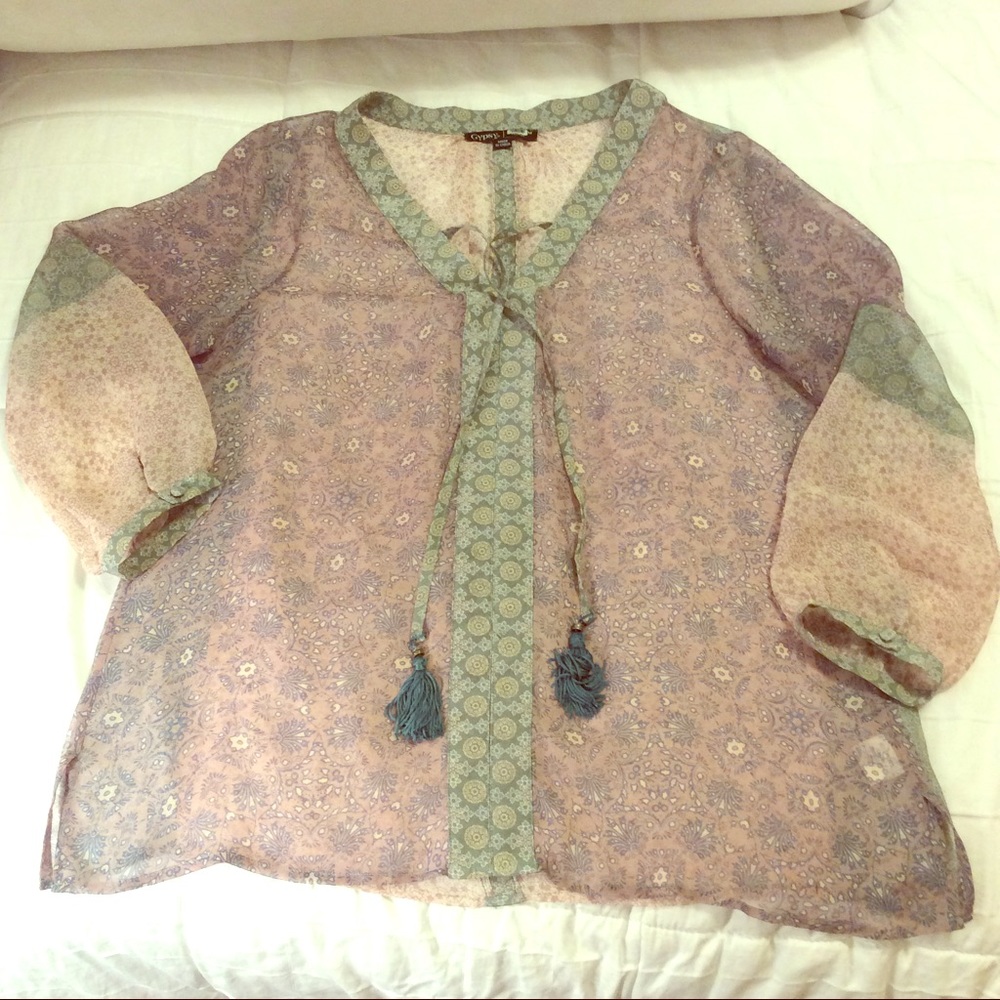 Silk sheer top