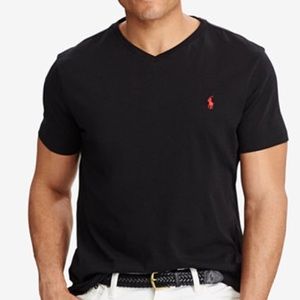 Black polo tee