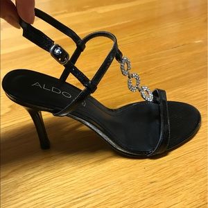 Aldo Black Sandal, Size 9