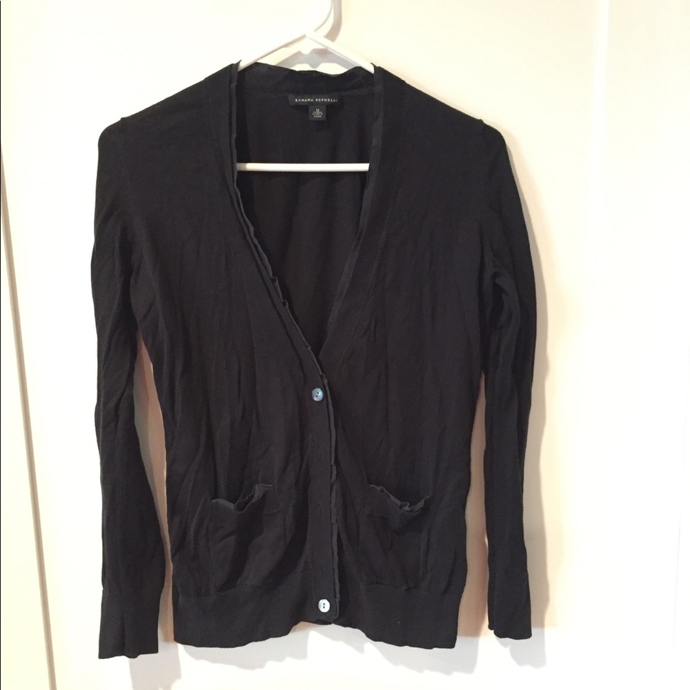 Nov Sale!! Chiffon-trim cardigan by Banana Rep