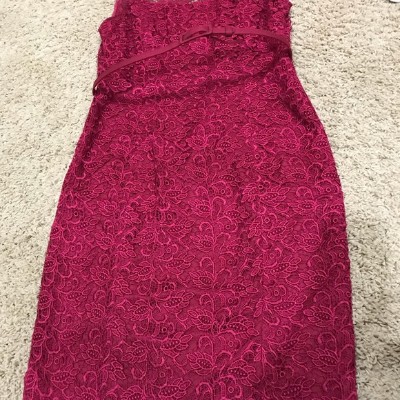 White House Black Market Red Lace Dress - Picture 2 of 8