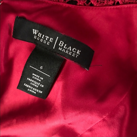 White House Black Market Red Lace Dress - Picture 8 of 8