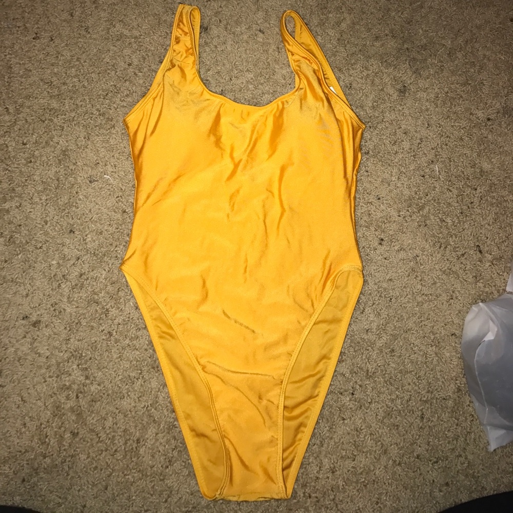 Zaful Yellow One-Piece Swimsuit