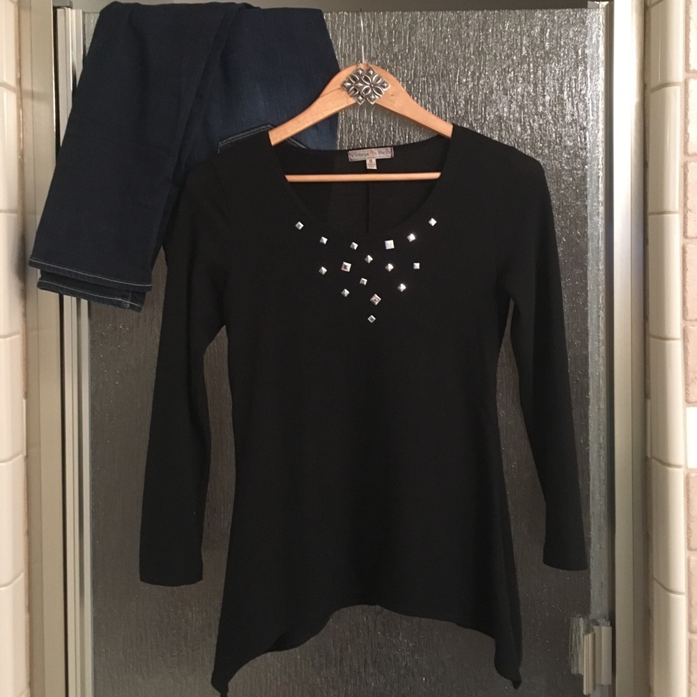 Fun black and silver sweater.